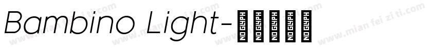 Bambino Light字体转换